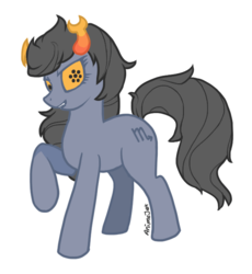 Size: 619x674 | Tagged: safe, artist:shattered-earth, pony, female, homestuck, mare, ponified, simple background, solo, vriska serket, white background