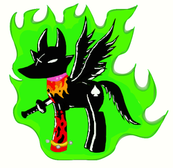 Size: 559x544 | Tagged: artist needed, safe, pony, bec noir, homestuck, jack noir, ponified, solo