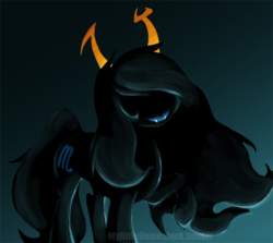 Size: 500x446 | Tagged: safe, artist:mylittlehomestuck, pony, gradient background, homestuck, marquise spinneret mindfang, ponified, solo