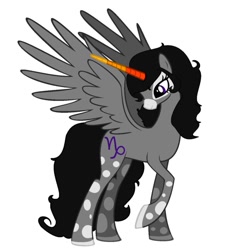 Size: 867x922 | Tagged: safe, artist:homestuck-girlzee, alicorn, pony, homestuck, ponified, rule 63, simple background, solo, the grand highblood, white background