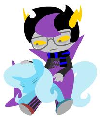 Size: 207x244 | Tagged: safe, artist:captainkirby, trixie, pony, unicorn, g4, eridan ampora, female, homestuck, mare, simple background, together alone, white background