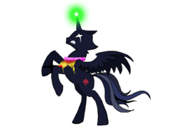 Size: 900x655 | Tagged: safe, artist:unicorn-pony-wolf, alicorn, pony, bec noir, homestuck, jack noir, ponified, rearing, simple background, solo, transparent background