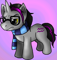 Size: 591x621 | Tagged: artist needed, safe, pony, unicorn, clothes, eridan ampora, homestuck, ponified, scarf, solo