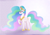 Size: 1840x1298 | Tagged: safe, artist:mn27, princess celestia, alicorn, pony, g4, abstract background, female, mare, raised hoof, solo