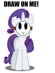 Size: 800x1058 | Tagged: safe, rarity, pony, shy guy, unicorn, g4, caption, draw on me, exploitable meme, image macro, male, mario, mask, meme, simple background, super mario, text, white background