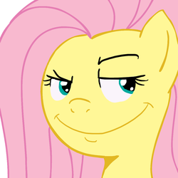 Size: 945x945 | Tagged: safe, artist:megasweet, fluttershy, pegasus, pony, g4, female, mare, reaction image, solo