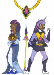 Size: 596x821 | Tagged: safe, artist:gojira007, twilight sparkle, human, g4, dark skin, female, humanized, simple background, white background