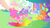 Size: 1280x723 | Tagged: safe, artist:kelsea-chan, applejack, fluttershy, pinkie pie, rainbow dash, rarity, spike, twilight sparkle, dragon, earth pony, pegasus, pony, unicorn, g4, color porn, eyestrain warning, female, male, mane seven, mane six, mare, psychedelic, scenery, tree, waterfall