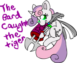 Size: 567x463 | Tagged: safe, artist:cotton, sweetie belle, pony, unicorn, g4, female, filly, god tier, god tiers, gun, hero of space, homestuck, simple background, solo, transparent background