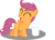 Size: 756x538 | Tagged: safe, artist:xxv0x5cr3amxx, scootaloo, pegasus, pony, g4, cute, cutealoo, eyes closed, female, filly, glass, happy, milk, milk moustache, simple background, solo, transparent background, vector