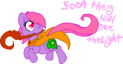 Size: 665x347 | Tagged: safe, artist:cotton, clover (g1), earth pony, pony, g1, g4, my little pony tales, female, g1 to g4, generation leap, god tier, god tiers, hero of light, homestuck, mare, mouth hold, simple background, solo, transparent background