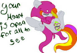 Size: 610x417 | Tagged: safe, artist:cotton, baby honolu-loo, pegasus, pony, g3, g4, baby, baby pony, cute, dialogue, eyes closed, female, filly, foal, g3 to g4, generation leap, god tier, god tiers, hero of heart, homestuck, honolubetes, simple background, solo, transparent background