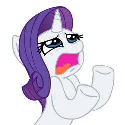 Size: 945x945 | Tagged: safe, artist:megasweet, rarity, pony, unicorn, g4, female, mare, reaction image, simple background, solo, transparent background, why