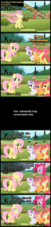 Size: 800x3507 | Tagged: safe, artist:sintakhra, apple bloom, fluttershy, pinkie pie, scootaloo, sweetie belle, earth pony, pegasus, pony, unicorn, g4, comic, cutie mark crusaders, female, filly, mare, oops, sex education