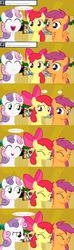 Size: 1278x4319 | Tagged: safe, artist:jan, apple bloom, scootaloo, sweetie belle, earth pony, pegasus, pony, unicorn, ask the crusaders, g4, ^^, ask, comic, crying, cutie mark crusaders, eyes closed, female, filly, laughing, stifling laughter, tears of laughter