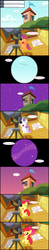 Size: 1300x6580 | Tagged: safe, artist:jan, apple bloom, scootaloo, sweetie belle, earth pony, pegasus, pony, unicorn, ask the crusaders, g4, ask, blushing, clubhouse, comic, crusaders clubhouse, cutie mark crusaders, female, filly, rainbow trail, telescope, tumblr
