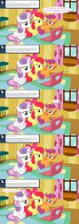 Size: 1280x3599 | Tagged: safe, artist:jan, apple bloom, scootaloo, sweetie belle, earth pony, pegasus, pony, unicorn, ask the crusaders, g4, ask, clubhouse, comic, computer, crusaders clubhouse, cutie mark crusaders, female, filly, laptop computer, sitting