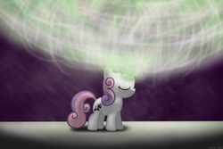 Size: 4500x3000 | Tagged: safe, artist:dtcx97, sweetie belle, pony, unicorn, post-crusade, g4, eyes closed, female, filly, solo