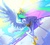 Size: 900x813 | Tagged: safe, artist:generator1stfloor, princess celestia, alicorn, pony, g4, backlighting, cloud, female, flying, mare, solo