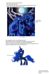 Size: 1869x2848 | Tagged: safe, princess luna, alicorn, pony, g4, female, mare, simple background, text, theory, twin, white background