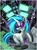 Size: 740x1000 | Tagged: safe, artist:14-bis, dj pon-3, vinyl scratch, pony, unicorn, g4, artifact, disc jockey, female, mare, music, smiling, solo, sunglasses, turntable