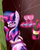 Size: 2400x3000 | Tagged: safe, artist:wreky, twilight sparkle, pony, unicorn, g4, abstract background, bipedal, bipedal leaning, clothes, corkscrew, female, glass, glasses, high res, leaning, looking back, mare, socks, solo, striped socks, stupid sexy twilight, unicorn twilight, wine, wine glass