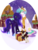 Size: 800x1050 | Tagged: safe, artist:rizcifra, pipsqueak, princess celestia, princess luna, alicorn, earth pony, pony, g4, christmas, clothes, colt, eyes closed, female, hat, hearth's warming eve, male, mare, present, scarf, ship:lunapip, shipping, snow, snowfall, straight, sweet, trio