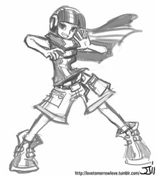 Size: 882x1000 | Tagged: safe, artist:johnjoseco, twilight sparkle, human, g4, crossover, female, grayscale, humanized, monochrome, sakuraba neku, solo, the world ends with you