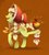 Size: 1047x1167 | Tagged: safe, artist:cuteskitty, granny smith, earth pony, pony, g4, apple, balancing, female, mare, solo, young granny smith, younger, zap apple