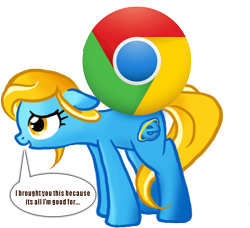 Size: 490x447 | Tagged: safe, artist:bedupolker, edit, oc, oc only, oc:internet explorer, earth pony, pony, browser ponies, carrying, dialogue, female, floppy ears, google chrome, internet browser, internet explorer, mare, open mouth, ponified, sad, simple background, solo, transparent background