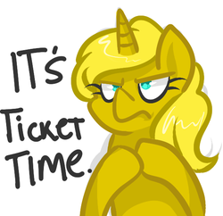 Size: 571x552 | Tagged: safe, artist:steeve, oc, oc only, oc:ticket, alicorn, pony, alicorn oc, female, frown, mare, simple background, solo, ticket time