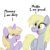 Size: 500x500 | Tagged: safe, artist:equestria-prevails, derpy hooves, dinky hooves, pegasus, pony, unicorn, g4, derp, duo, equestria's best mother, female, filly, mare, mother and daughter, simple background, transparent background