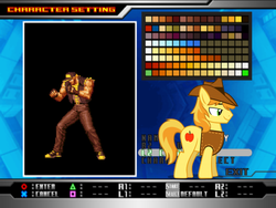 Size: 640x481 | Tagged: safe, artist:fallen nightingale, color edit, braeburn, earth pony, pony, g4, crossover, king of fighters, male, stallion, terry bogard