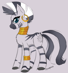 Size: 900x977 | Tagged: safe, artist:newvagabond, zecora, pony, zebra, g4, female, mare, simple background, solo