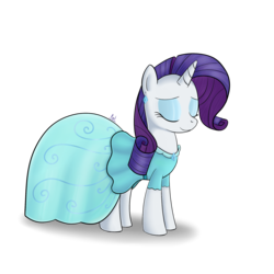 Size: 2000x2000 | Tagged: dead source, safe, artist:polkin, rarity, pony, unicorn, g4, clothes, dress, ear piercing, earring, eyes closed, female, high res, jewelry, mare, piercing, simple background, solo, transparent background