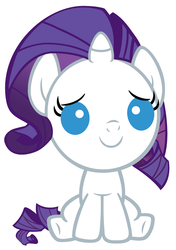 Size: 2400x3400 | Tagged: safe, artist:beavernator, rarity, pony, unicorn, g4, babity, baby, baby pony, female, filly, foal, high res, simple background, sitting, solo, white background