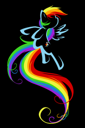 Size: 824x1242 | Tagged: safe, artist:bamboodog, rainbow dash, pegasus, pony, g4, black background, female, flying, hooves, iphone wallpaper, lineart, mare, minimalist, modern art, phone wallpaper, simple background, solo, spread wings, wallpaper, wings