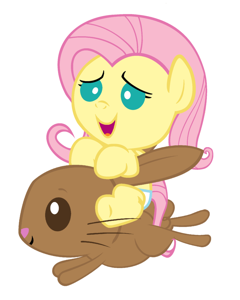 Safe Artist Beavernator Fluttershy Pegasus Pony Rabbit