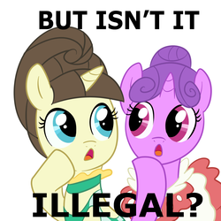 Size: 1000x1000 | Tagged: safe, artist:madmax, fine line, maxie, north star, pony, unicorn, g4, duo, female, in-universe pegasister, mare, meme, reaction image