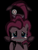 Size: 900x1172 | Tagged: safe, artist:usagifriday, pinkie pie, earth pony, pony, g4, black background, creepy, crying, duality, female, grin, mare, pinkamena diane pie, simple background, smiling, solo