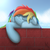 Size: 2000x2000 | Tagged: safe, artist:sonicrainboom93, rainbow dash, pegasus, pony, g4, brick wall, female, floppy ears, high res, mare, sleeping, solo