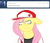 Size: 637x547 | Tagged: safe, artist:cartoonlion, fluttershy, oc, oc:futashy, pegasus, pony, ask futashy, futaverse, g4, annoyed, ask, floppy ears, hat, pokémon, solo