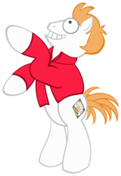 Size: 1280x1860 | Tagged: safe, artist:toonfreak, earth pony, pony, futurama, hilarious in hindsight, male, philip j. fry, ponified, simple background, solo, transparent background