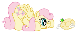 Size: 1280x548 | Tagged: safe, artist:toonfreak, fluttershy, pegasus, pony, g4, female, fru, frufru, mare, one eye closed, simple background, transparent background