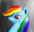 Size: 1875x1770 | Tagged: safe, artist:saliantsunbreeze, rainbow dash, pegasus, pony, g4, abstract background, bust, female, frown, mare, no pupils, portrait, solo