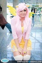 Size: 512x768 | Tagged: source needed, safe, artist:jessica nigri, fluttershy, human, g4, beautyshy, clothes, cosplay, irl, irl human, photo, sweater, sweatershy