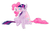 Size: 800x500 | Tagged: safe, artist:cabyowl, pinkie pie, twilight sparkle, earth pony, pony, unicorn, g4, duo, explicit source, female, lesbian, mare, no pupils, ship:twinkie, shipping, simple background, sitting, white background