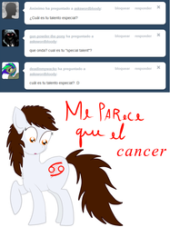 Size: 1280x1707 | Tagged: safe, oc, oc only, oc:cancer, earth pony, pony, cutie mark, female, mare, solo, spanish