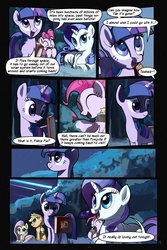 Size: 720x1080 | Tagged: safe, artist:tswt, applejack, fluttershy, pinkie pie, rarity, twilight sparkle, earth pony, pegasus, pony, unicorn, comic:friendship update, g4, comic, female, mare, night