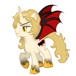 Size: 3000x3000 | Tagged: safe, artist:sirgalahadbw, pony, alucard, bat wings, castlevania, high res, male, ponified, simple background, solo, stallion, transparent background